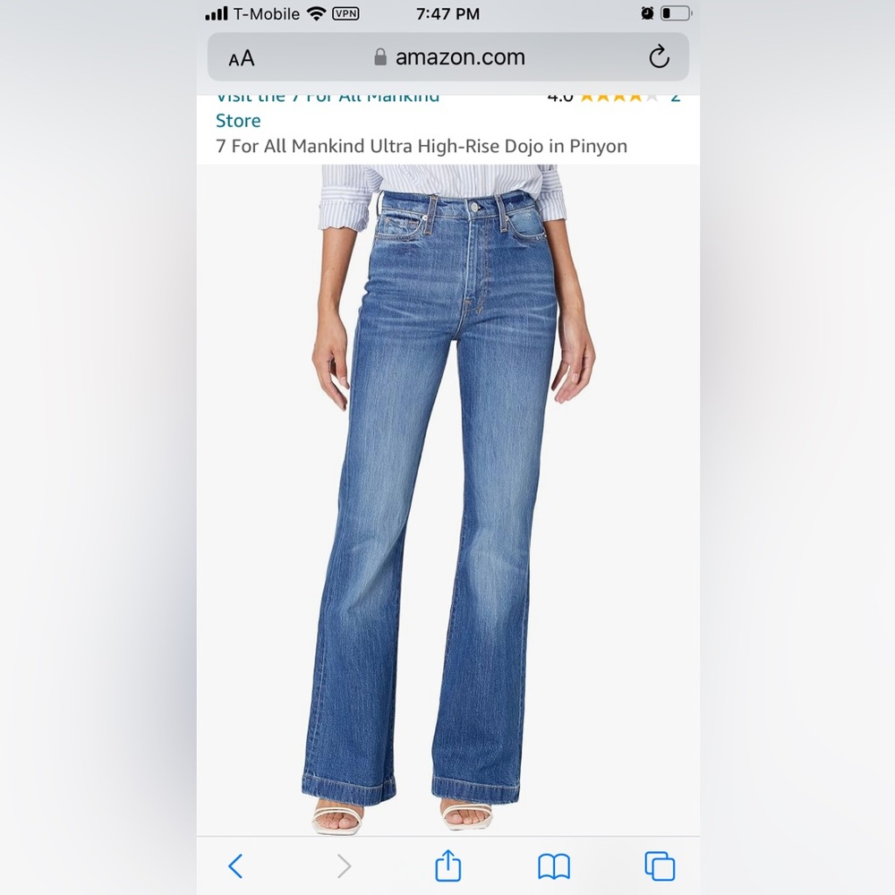 7 for all mankind ultra highrise dojo jean